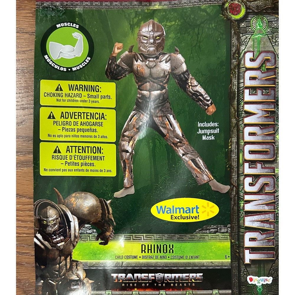 Rhinox Transformers Rise Of The Beasts Halloween Costume Boys Child S(6-7) New